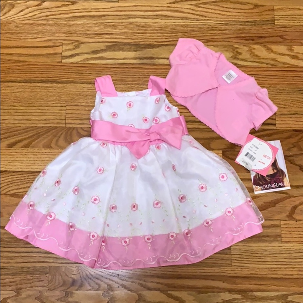 NWT Youngland dress and cardigan